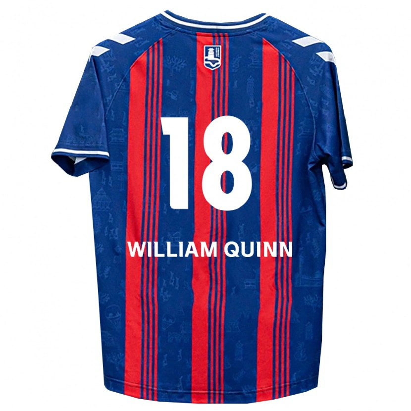Danxen Dzieci Max William Quinn #18 Niebieski Czerwony Biały Domowa Koszulka 2026/27 Koszulki Klubowe