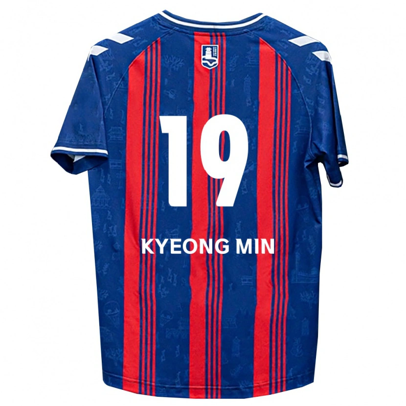 Danxen Dzieci Kyeong-Min Kim #19 Niebieski Czerwony Biały Domowa Koszulka 2026/27 Koszulki Klubowe
