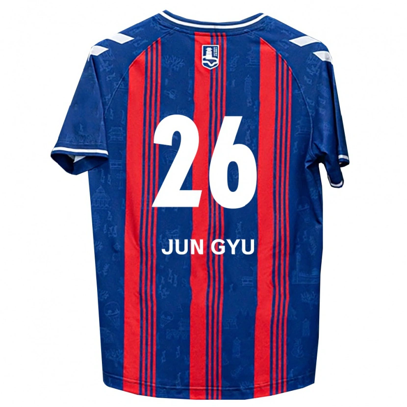 Danxen Dzieci Jun-Gyu Ahn #26 Niebieski Czerwony Biały Domowa Koszulka 2026/27 Koszulki Klubowe