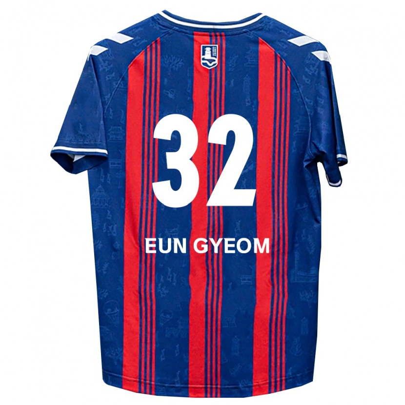 Danxen Dzieci Eun-Gyeom Kim #32 Niebieski Czerwony Biały Domowa Koszulka 2026/27 Koszulki Klubowe