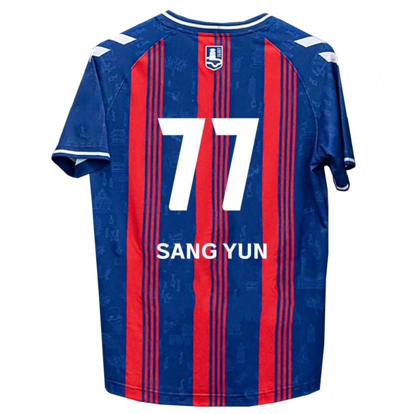 Danxen Dzieci Sang-Yun Kang #77 Niebieski Czerwony Biały Domowa Koszulka 2026/27 Koszulki Klubowe