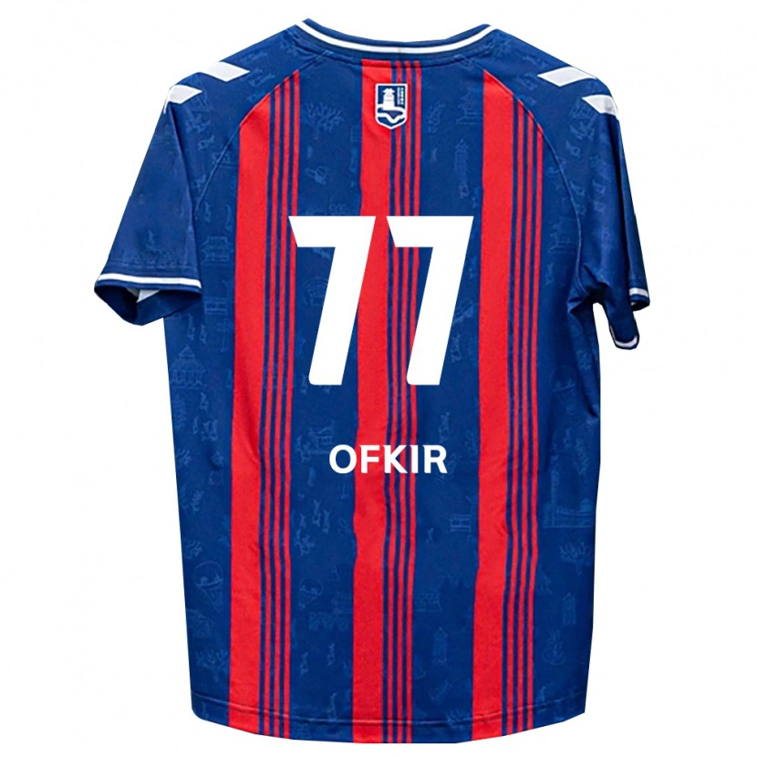Danxen Dzieci Mohamed Ofkir #77 Niebieski Czerwony Biały Domowa Koszulka 2026/27 Koszulki Klubowe