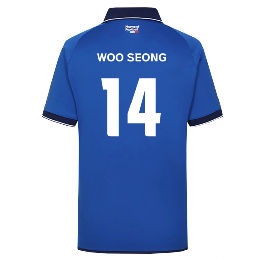 Danxen Dzieci Woo-Seong Seo #14 Królewski Niebieski Biały Czerwony Domowa Koszulka 2026/27 Koszulki Klubowe