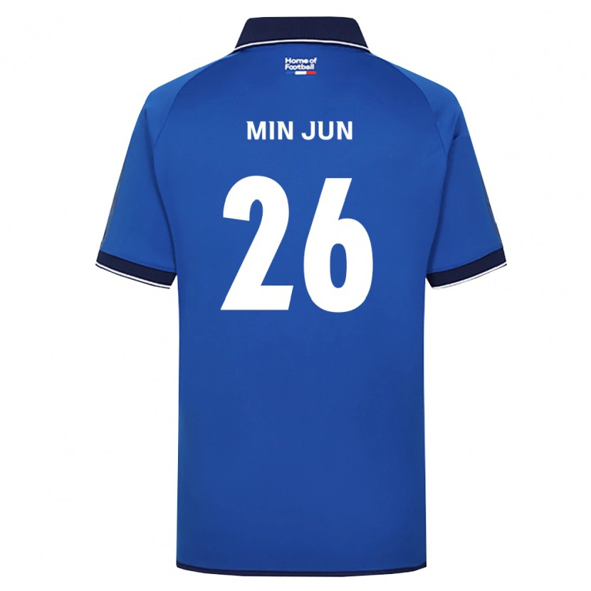 Danxen Dzieci Min-Jun Kim #26 Królewski Niebieski Biały Czerwony Domowa Koszulka 2026/27 Koszulki Klubowe