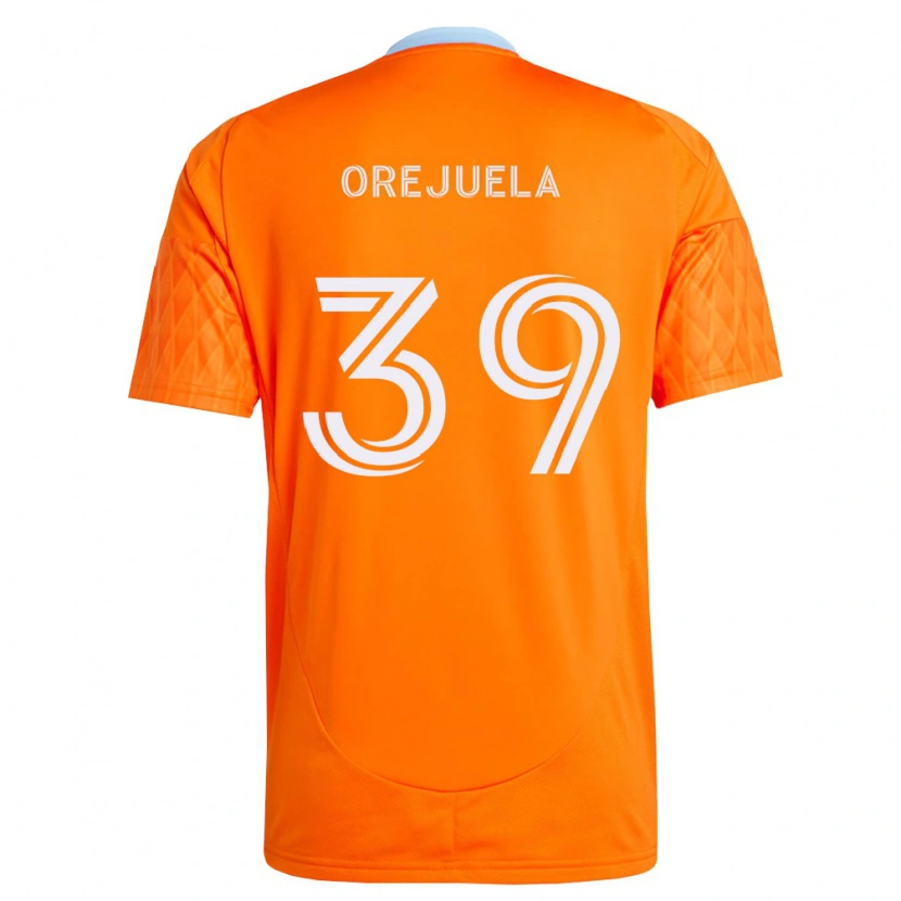 Danxen Dzieci Jesus Orejuela #39 Pomarańczowy Biały Domowa Koszulka 2026/27 Koszulki Klubowe