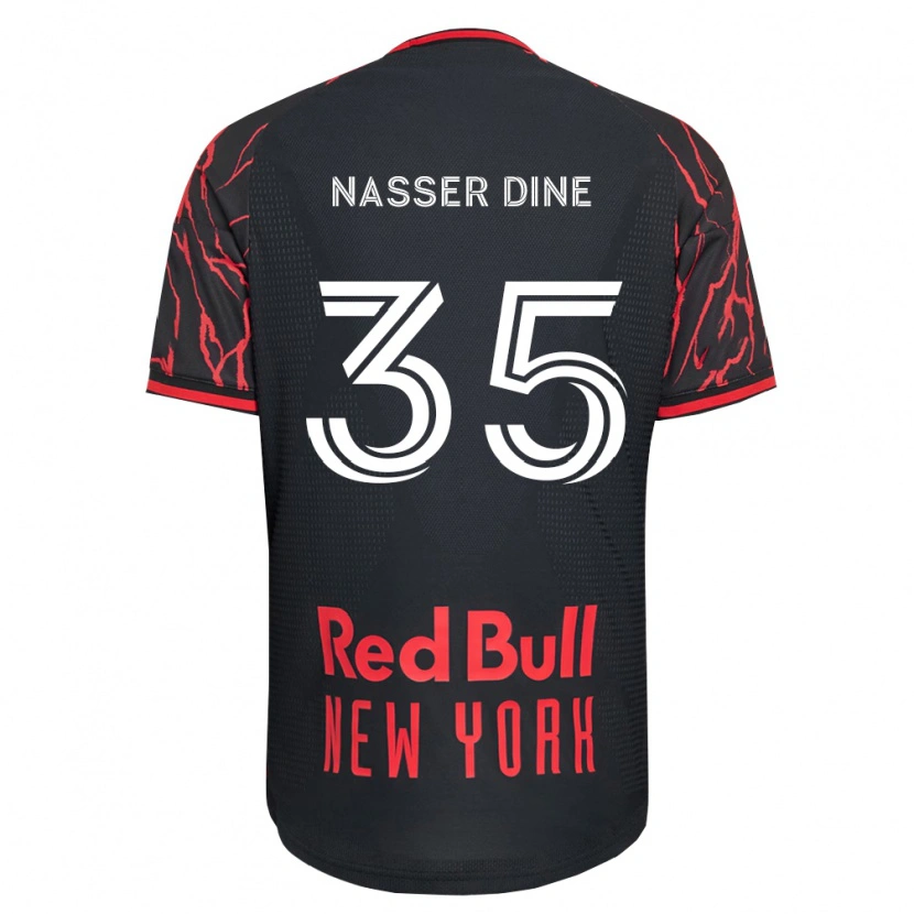 Danxen Dzieci Abdellahi Nasser Dine #35 Czerwony Czarny Biały Domowa Koszulka 2026/27 Koszulki Klubowe