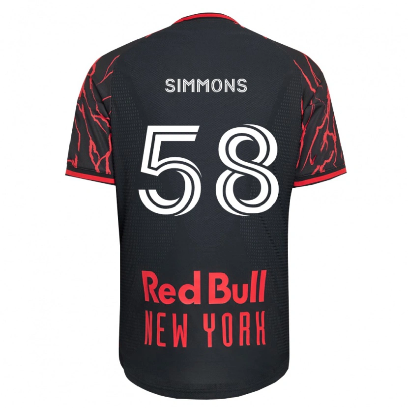 Danxen Dzieci Caleb Simmons #58 Czerwony Czarny Biały Domowa Koszulka 2026/27 Koszulki Klubowe