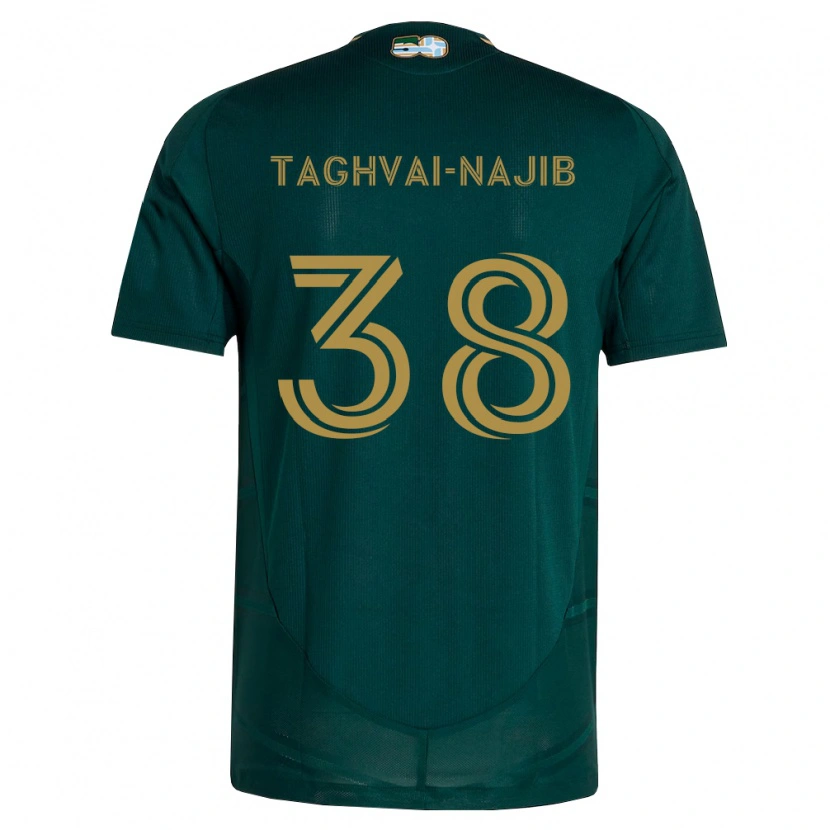 Danxen Dzieci Braxton Taghvai-Najib #38 Ciemnozielony Brązowy Domowa Koszulka 2026/27 Koszulki Klubowe