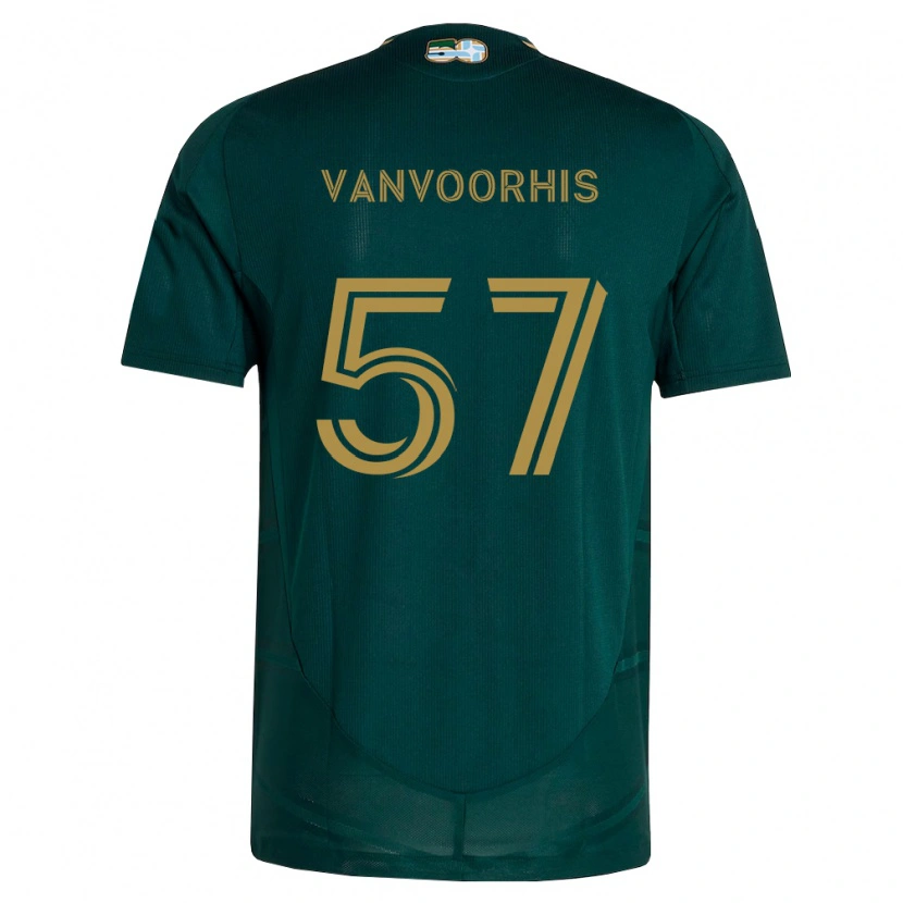 Danxen Dzieci Bryce Vanvoorhis #57 Ciemnozielony Brązowy Domowa Koszulka 2026/27 Koszulki Klubowe