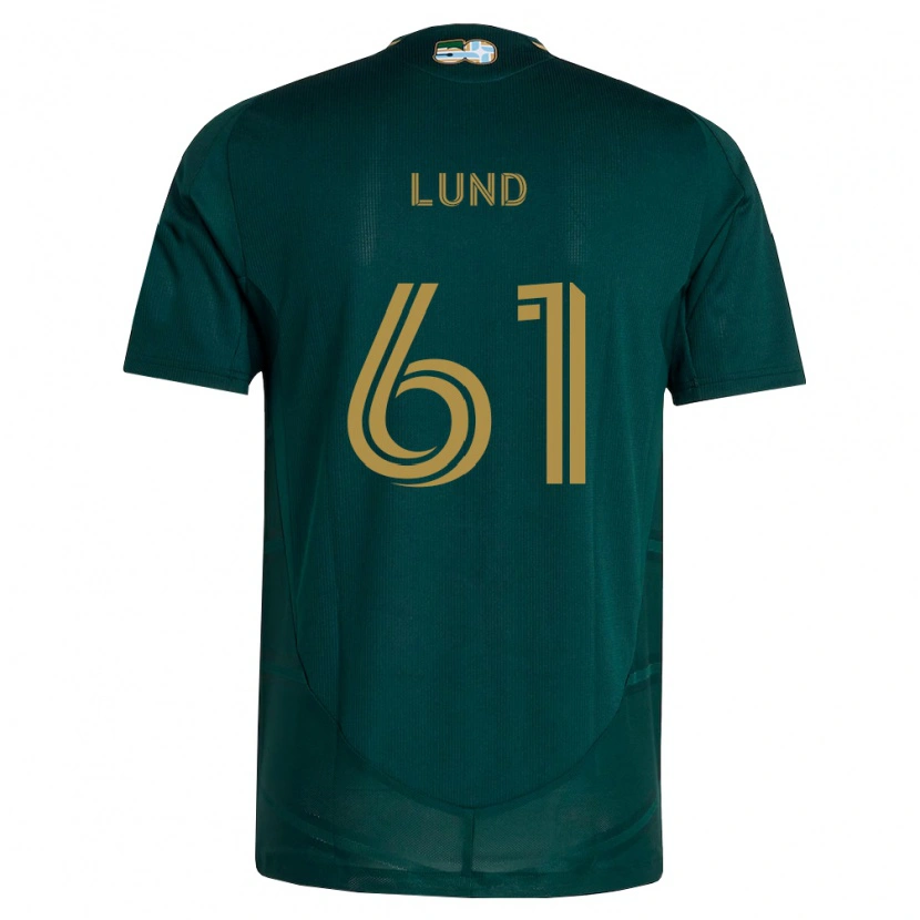 Danxen Dzieci Nicklas Lund #61 Ciemnozielony Brązowy Domowa Koszulka 2026/27 Koszulki Klubowe