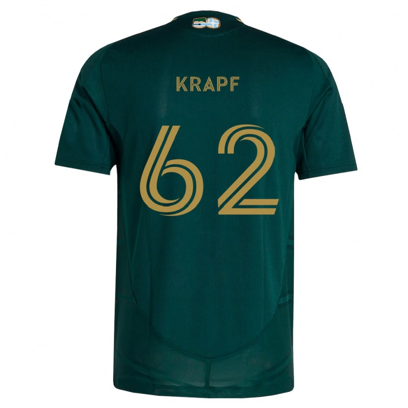 Danxen Dzieci Andrew Krapf #62 Ciemnozielony Brązowy Domowa Koszulka 2026/27 Koszulki Klubowe