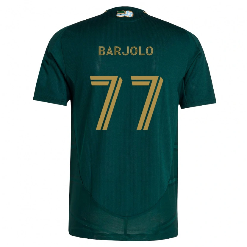 Danxen Dzieci Benjamin Barjolo #77 Ciemnozielony Brązowy Domowa Koszulka 2026/27 Koszulki Klubowe