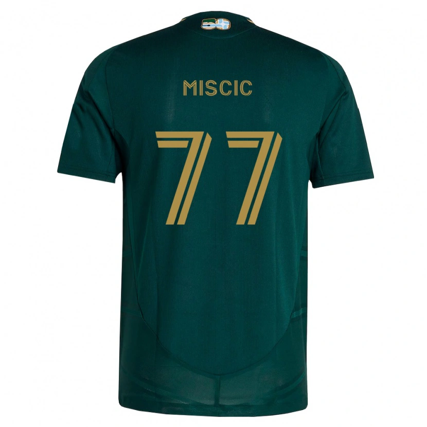 Danxen Dzieci Selmir Miscic #77 Ciemnozielony Brązowy Domowa Koszulka 2026/27 Koszulki Klubowe