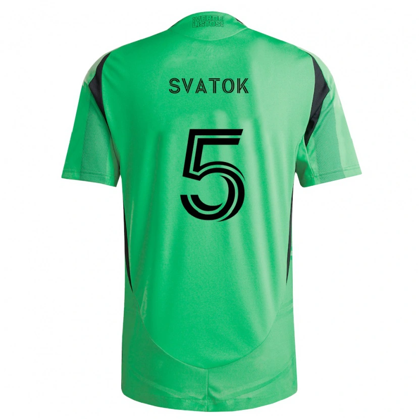 Danxen Dzieci Oleksandr Svatok #5 Szmaragdowo Zielony Czarny Domowa Koszulka 2026/27 Koszulki Klubowe
