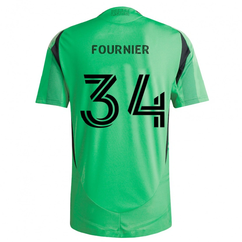 Danxen Dzieci Drake Fournier #34 Szmaragdowo Zielony Czarny Domowa Koszulka 2026/27 Koszulki Klubowe