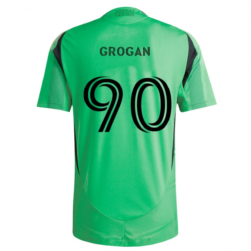 Danxen Dzieci Peter Grogan #90 Szmaragdowo Zielony Czarny Domowa Koszulka 2026/27 Koszulki Klubowe