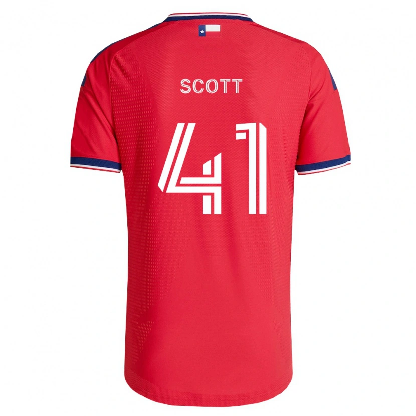 Danxen Dzieci Tarik Scott #41 Czerwony Niebieski Biały Domowa Koszulka 2026/27 Koszulki Klubowe