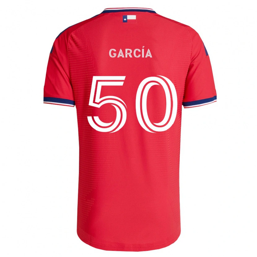 Danxen Dzieci Diego García #50 Czerwony Niebieski Biały Domowa Koszulka 2026/27 Koszulki Klubowe