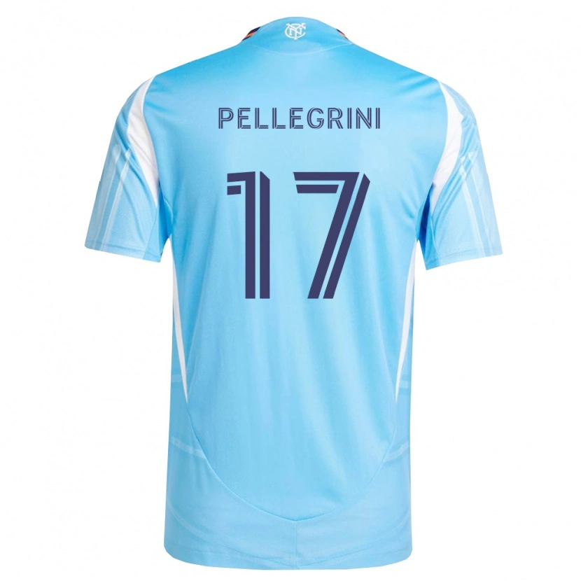 Danxen Dzieci Matías Pellegrini #17 Błękitny Biały Domowa Koszulka 2026/27 Koszulki Klubowe
