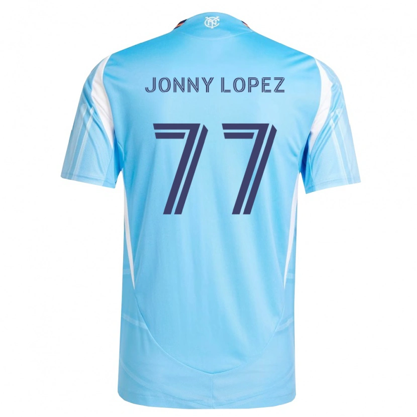 Danxen Dzieci Jonny Lopez #77 Błękitny Biały Domowa Koszulka 2026/27 Koszulki Klubowe