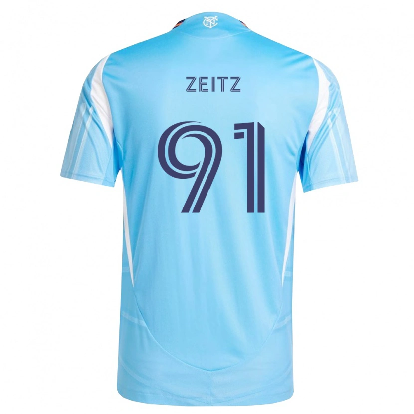 Danxen Dzieci Uriel Zeitz #91 Błękitny Biały Domowa Koszulka 2026/27 Koszulki Klubowe