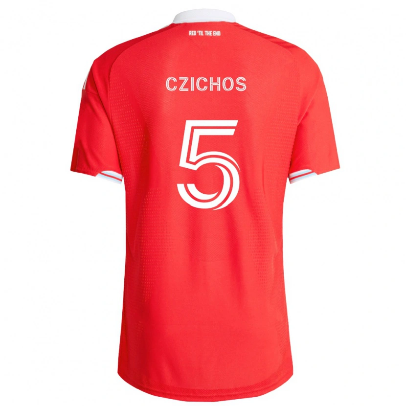 Danxen Dzieci Rafael Czichos #5 Czerwony Głęboki Niebieski Biały Domowa Koszulka 2026/27 Koszulki Klubowe