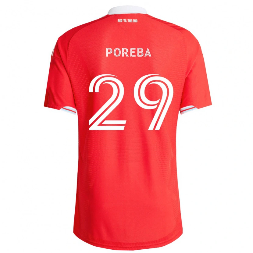 Danxen Dzieci David Poreba #29 Czerwony Głęboki Niebieski Biały Domowa Koszulka 2026/27 Koszulki Klubowe
