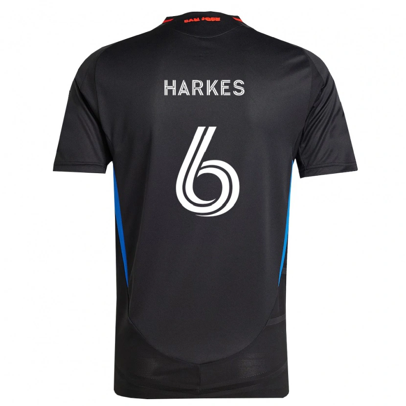 Danxen Dzieci Ian Harkes #6 Niebieski Biały Czarny Domowa Koszulka 2026/27 Koszulki Klubowe