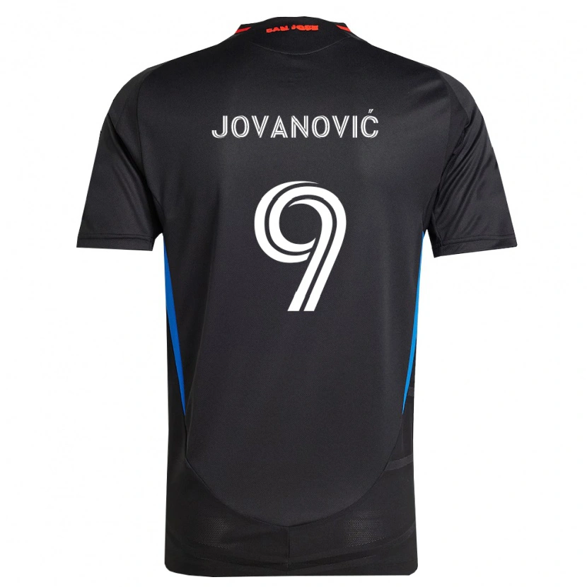 Danxen Dzieci Luka Jovanović #9 Niebieski Biały Czarny Domowa Koszulka 2026/27 Koszulki Klubowe