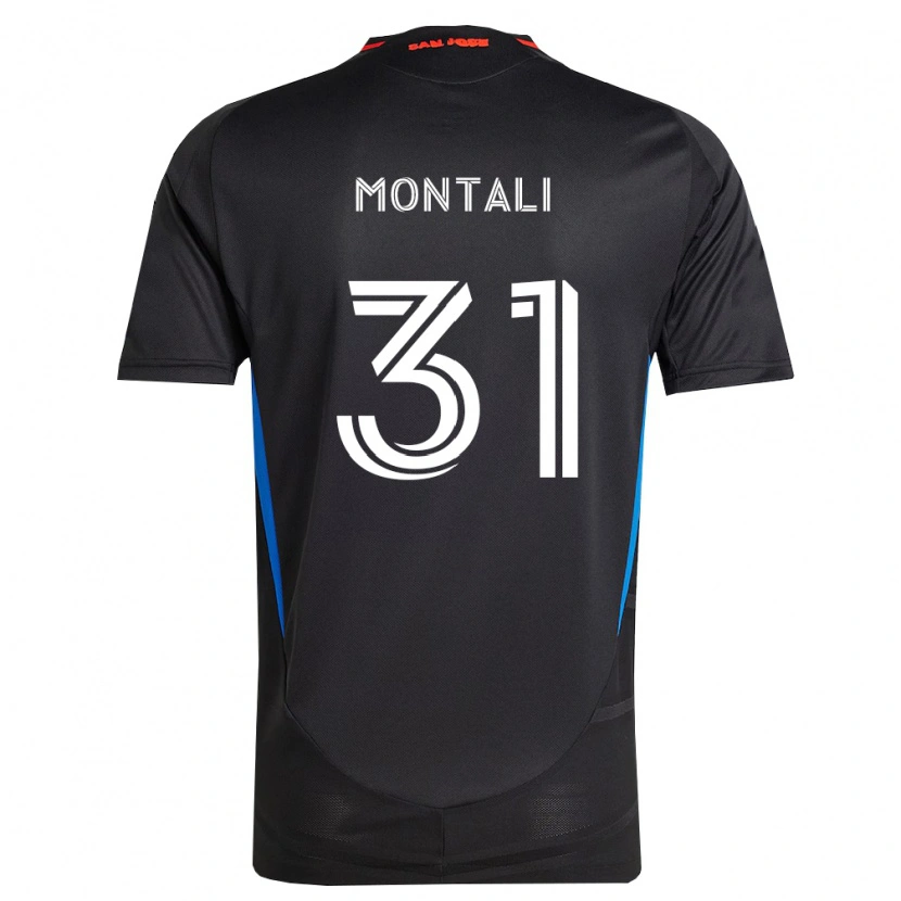 Danxen Dzieci Francesco Montali #31 Niebieski Biały Czarny Domowa Koszulka 2026/27 Koszulki Klubowe
