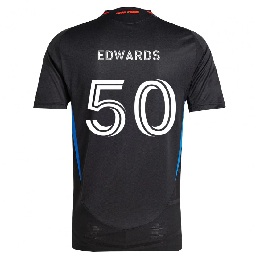 Danxen Dzieci Aaron Edwards #50 Niebieski Biały Czarny Domowa Koszulka 2026/27 Koszulki Klubowe