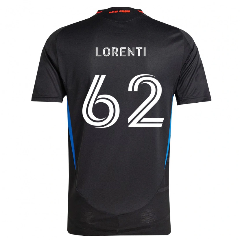 Danxen Dzieci Dominic Lorenti #62 Niebieski Biały Czarny Domowa Koszulka 2026/27 Koszulki Klubowe