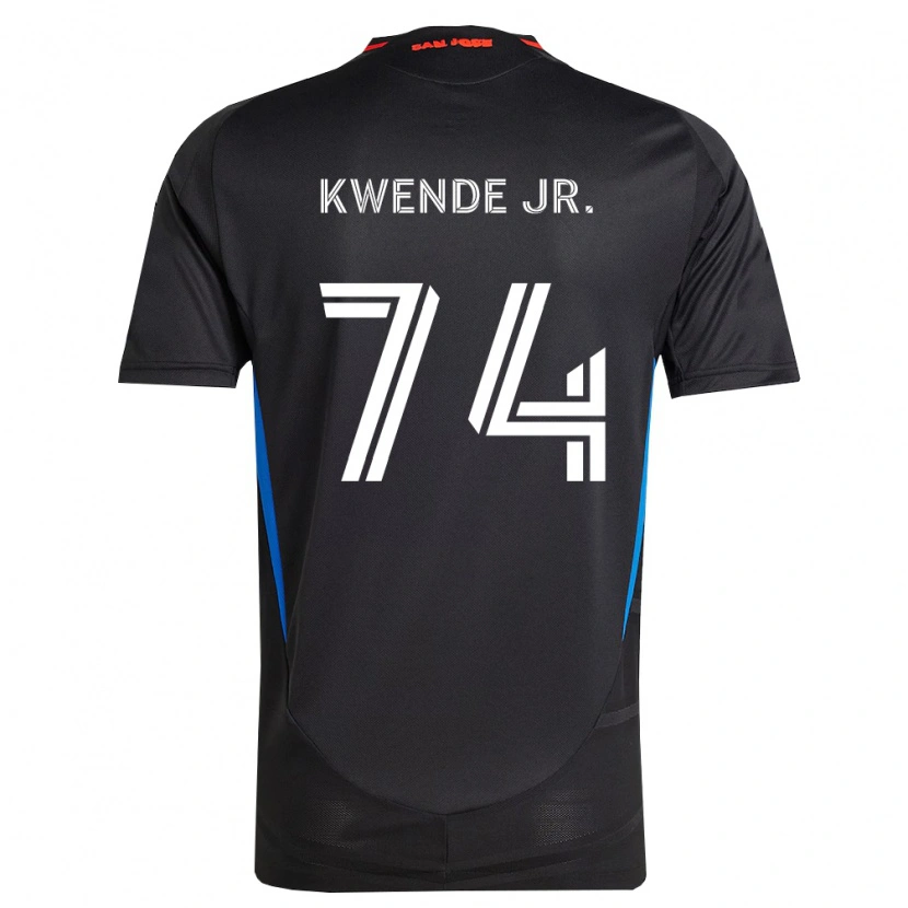 Danxen Dzieci Martin Kwende Jr. #74 Niebieski Biały Czarny Domowa Koszulka 2026/27 Koszulki Klubowe