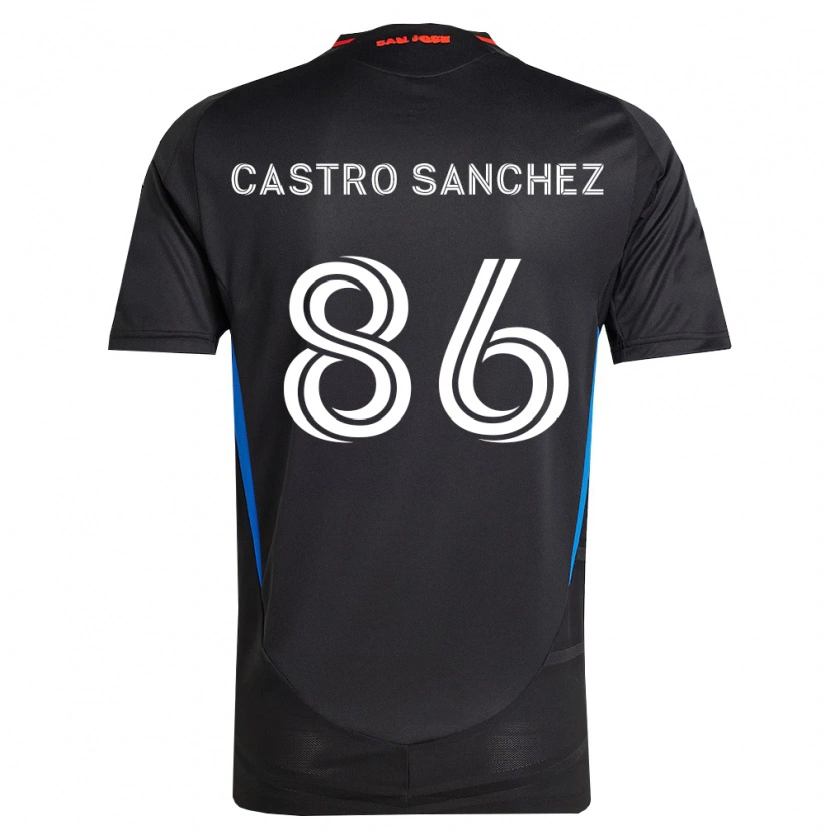 Danxen Dzieci Andy Castro Sanchez #86 Niebieski Biały Czarny Domowa Koszulka 2026/27 Koszulki Klubowe