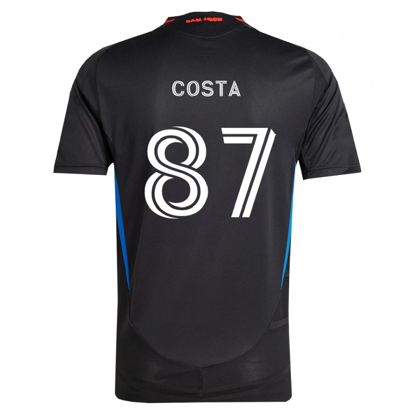 Danxen Dzieci Vítor Costa #87 Niebieski Biały Czarny Domowa Koszulka 2026/27 Koszulki Klubowe