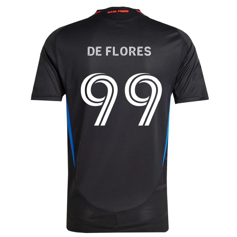 Danxen Dzieci Shane De Flores #99 Niebieski Biały Czarny Domowa Koszulka 2026/27 Koszulki Klubowe