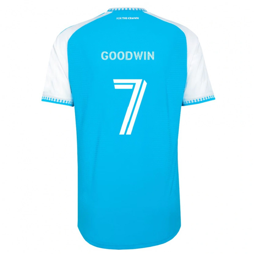 Danxen Dzieci Archie Goodwin #7 Błękitny Biały Czarny Domowa Koszulka 2026/27 Koszulki Klubowe