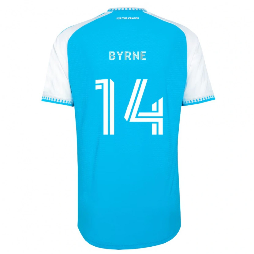 Danxen Dzieci Nathan Byrne #14 Błękitny Biały Czarny Domowa Koszulka 2026/27 Koszulki Klubowe