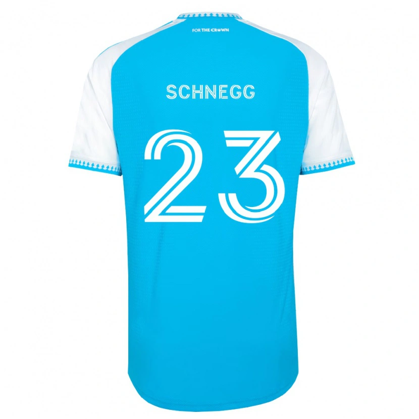 Danxen Dzieci David Schnegg #23 Błękitny Biały Czarny Domowa Koszulka 2026/27 Koszulki Klubowe