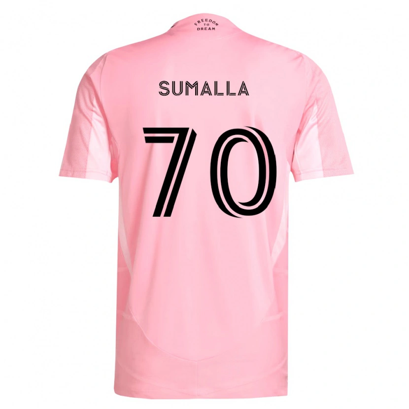 Danxen Dzieci Daniel Sumalla #70 Różowy Czarny Domowa Koszulka 2026/27 Koszulki Klubowe