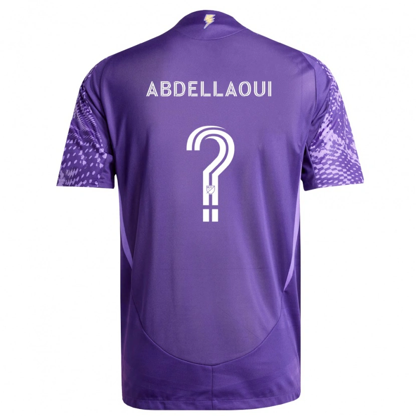 Danxen Dzieci Noham Abdellaoui #0 Fioletowy Biały Domowa Koszulka 2026/27 Koszulki Klubowe