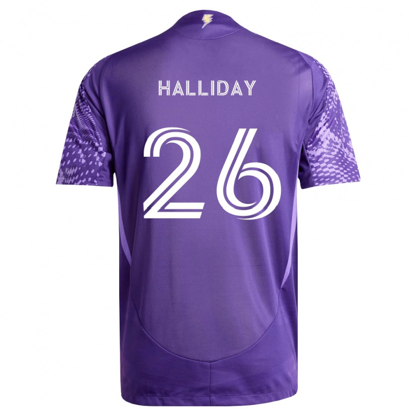 Danxen Dzieci Michael Halliday #26 Fioletowy Biały Domowa Koszulka 2026/27 Koszulki Klubowe