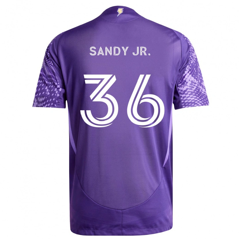 Danxen Dzieci Titus Sandy Jr. #36 Fioletowy Biały Domowa Koszulka 2026/27 Koszulki Klubowe