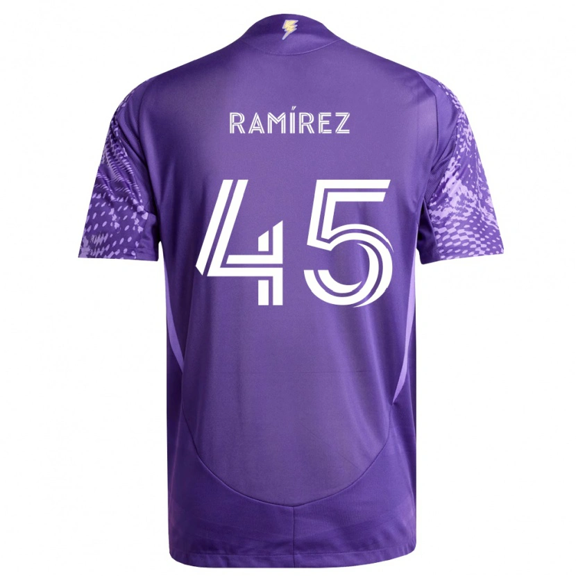 Danxen Dzieci Jacob Ramírez #45 Fioletowy Biały Domowa Koszulka 2026/27 Koszulki Klubowe