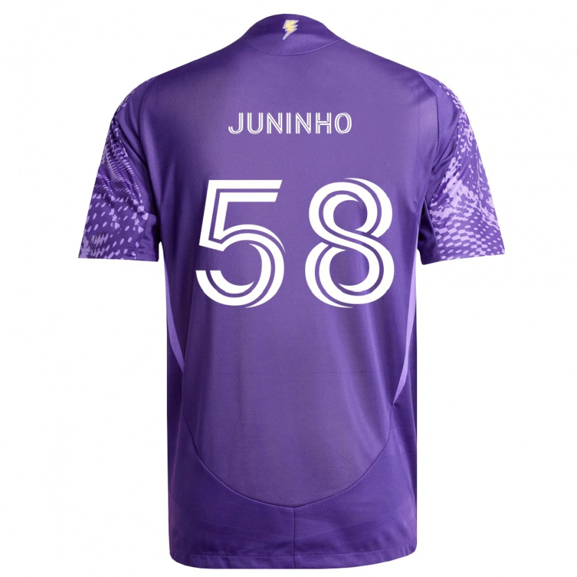 Danxen Dzieci Juninho #58 Fioletowy Biały Domowa Koszulka 2026/27 Koszulki Klubowe