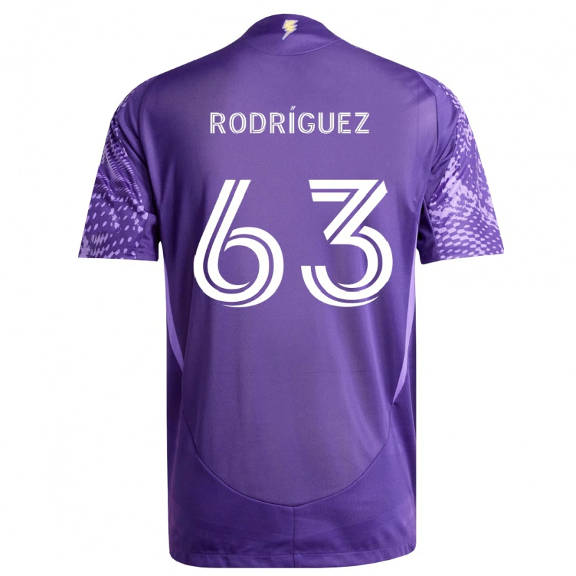 Danxen Dzieci Zinédine Rodríguez #63 Fioletowy Biały Domowa Koszulka 2026/27 Koszulki Klubowe