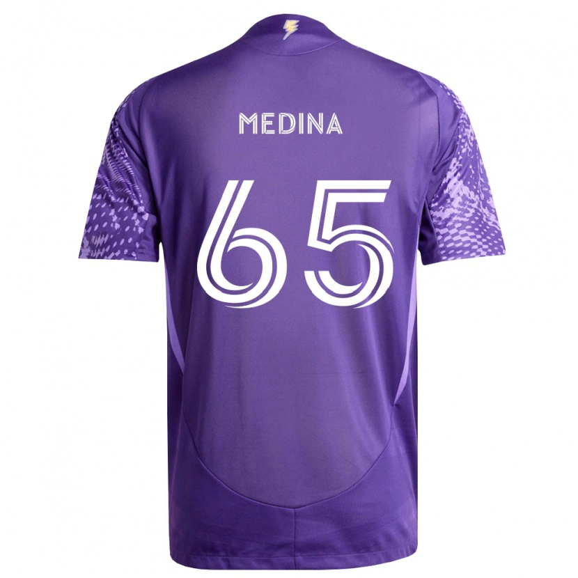 Danxen Dzieci Cristian Medina #65 Fioletowy Biały Domowa Koszulka 2026/27 Koszulki Klubowe