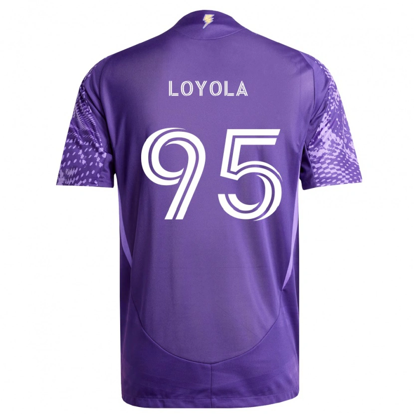 Danxen Dzieci Favian Loyola #95 Fioletowy Biały Domowa Koszulka 2026/27 Koszulki Klubowe