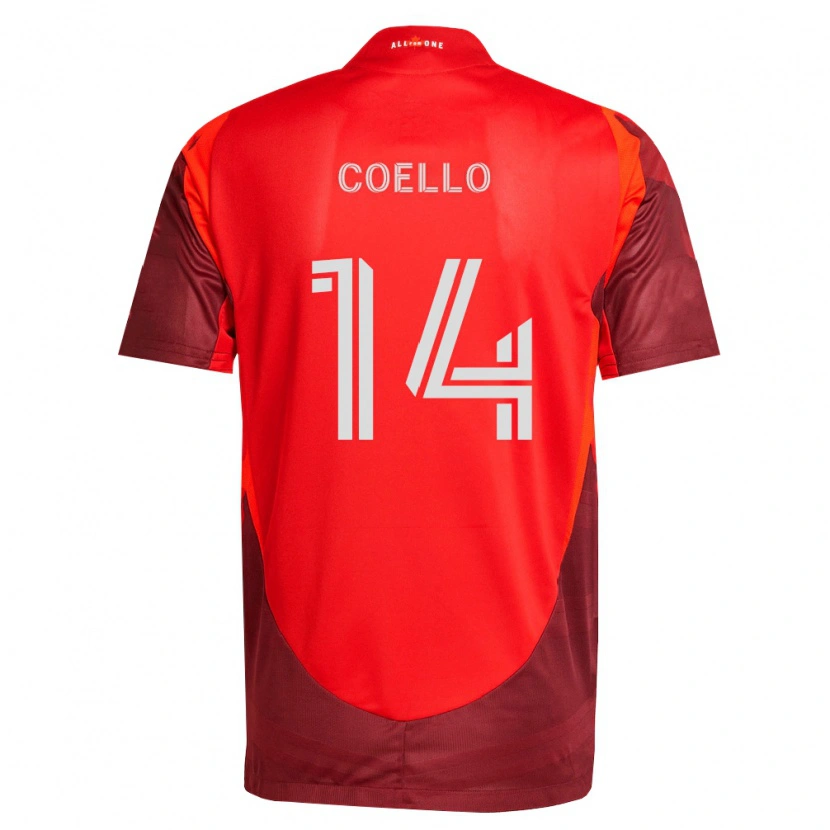 Danxen Dzieci Alonso Coello #14 Burgundia Czerwony Domowa Koszulka 2026/27 Koszulki Klubowe