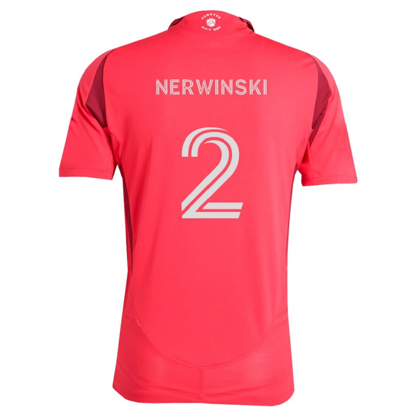 Danxen Dzieci Jake Nerwinski #2 Karmazynowy Biały Domowa Koszulka 2026/27 Koszulki Klubowe